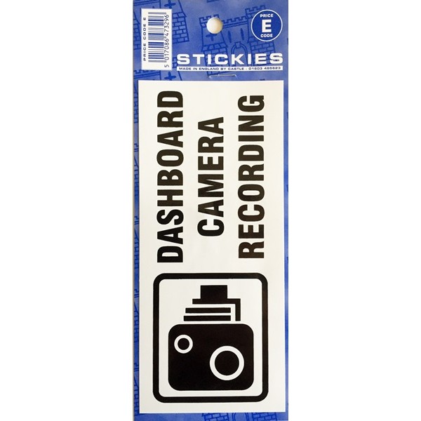 Outdoor Vinyl Sticker - Blue - Dashboard Camera Recording