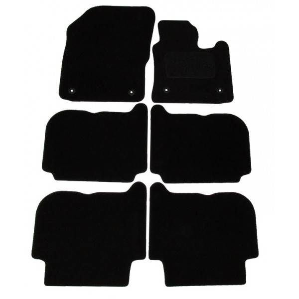 Standard Tailored Car Mat - VW Touran [Round clips] (2007-2010) 6 piece - Pattern 1376