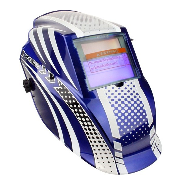 Tecmen Sport Auto Darkening Head Shield - Blue