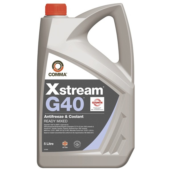 Xstream G40 Antifreeze & Coolant - Ready To Use - 5 Litre
