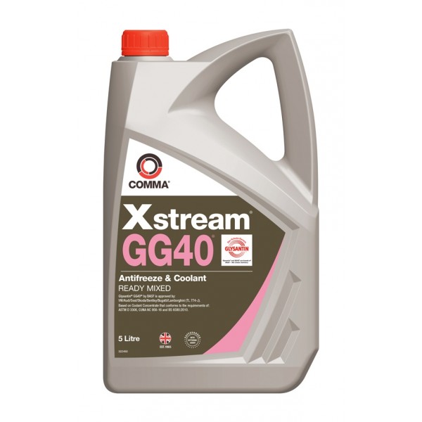 Xstream GG40 Antifreeze & Coolant - Ready To Use - 5 Litre