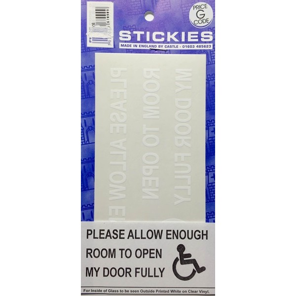 Outdoor Vinyl Sticker - Blue - Please Leave Enough Room..